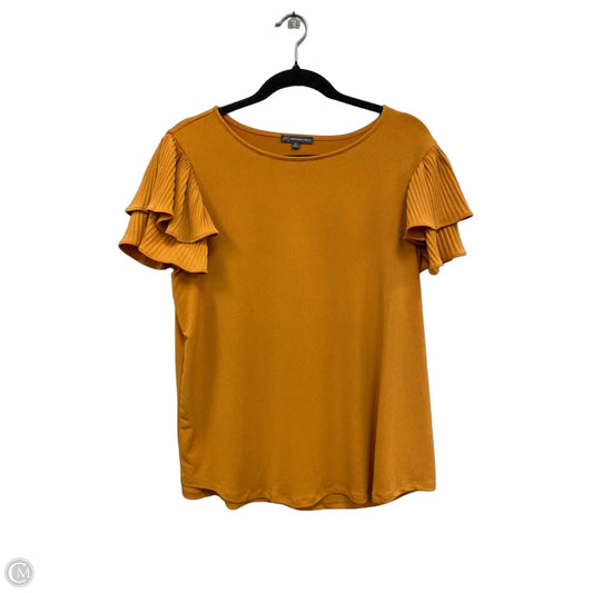 Blouse Short Sleeve By Adrianna Papell In Orange, Size: Xl