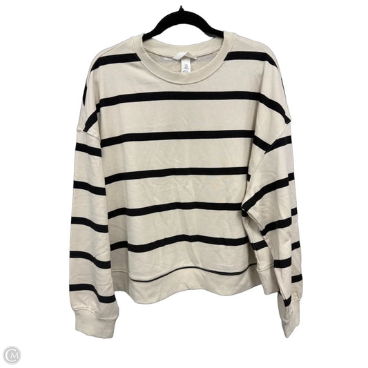 Top Long Sleeve By H&m In Black & Cream, Size: Xl