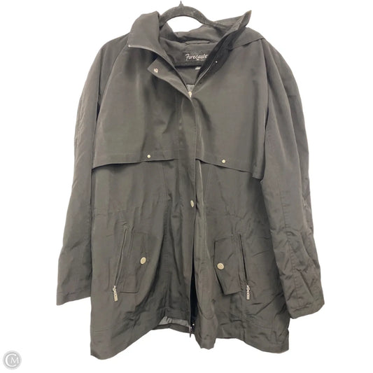 Coat Raincoat By Clothes Mentor In Black, Size: Xl