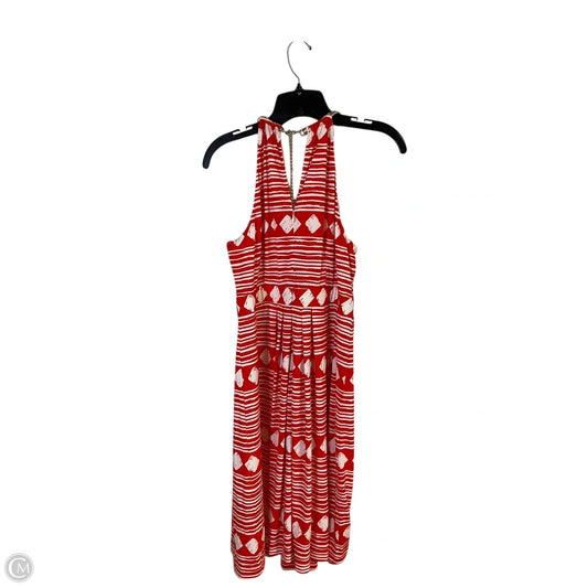 Dress Casual Short By Jessica Howard In Orange & White, Size: 12