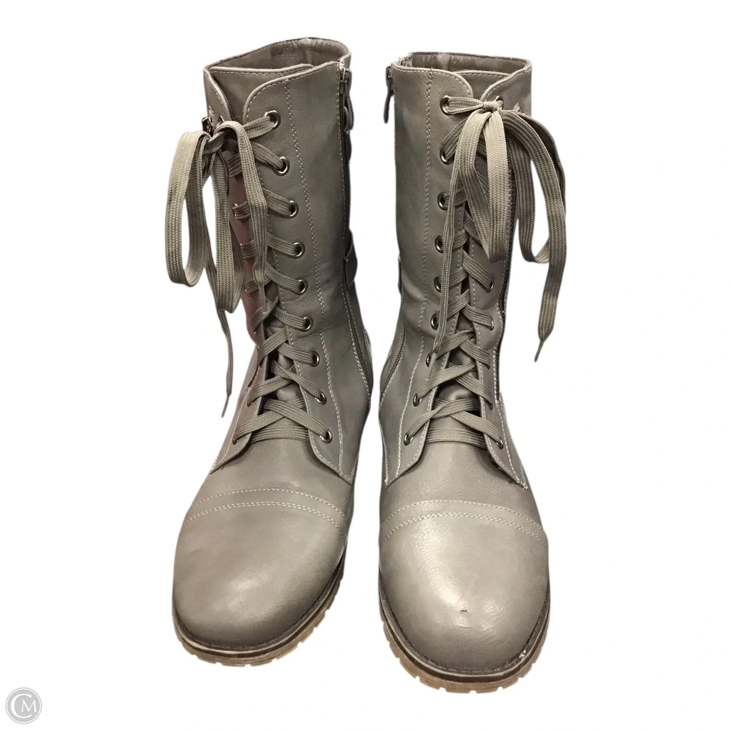 Boots Combat By Clothes Mentor In Grey, Size: 10