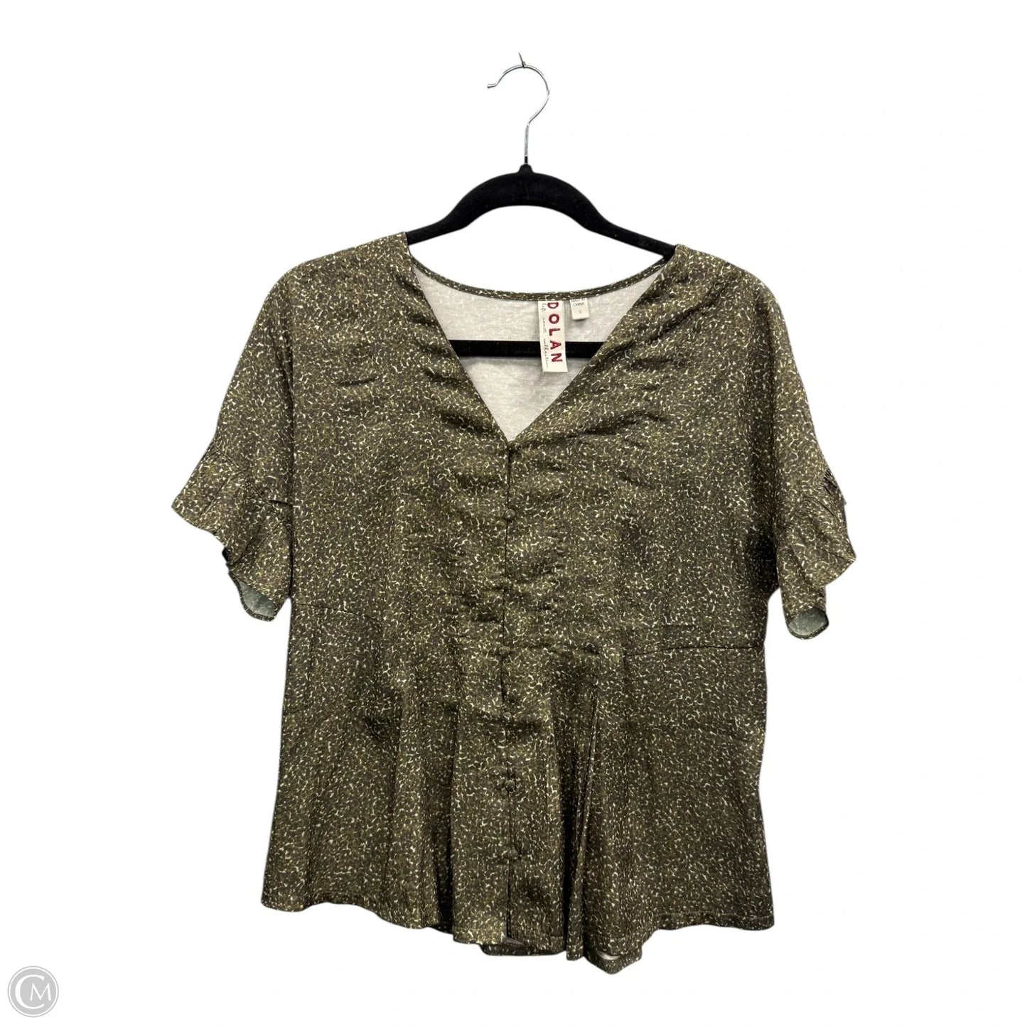 Blouse Short Sleeve By Dolan Left Coast In Green, Size: S