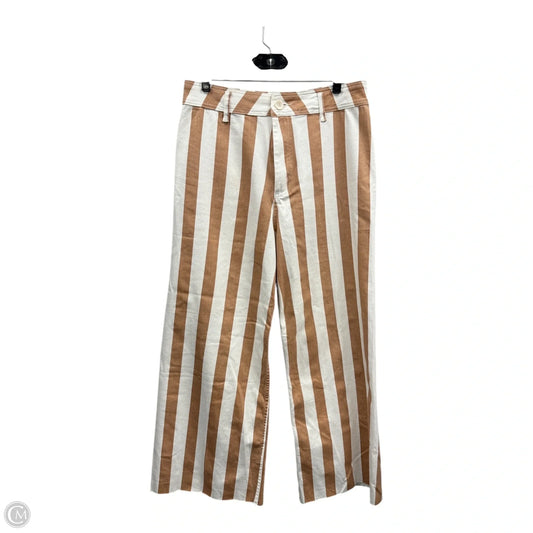 Jeans Wide Leg By Bohme In Striped Pattern, Size: Xl