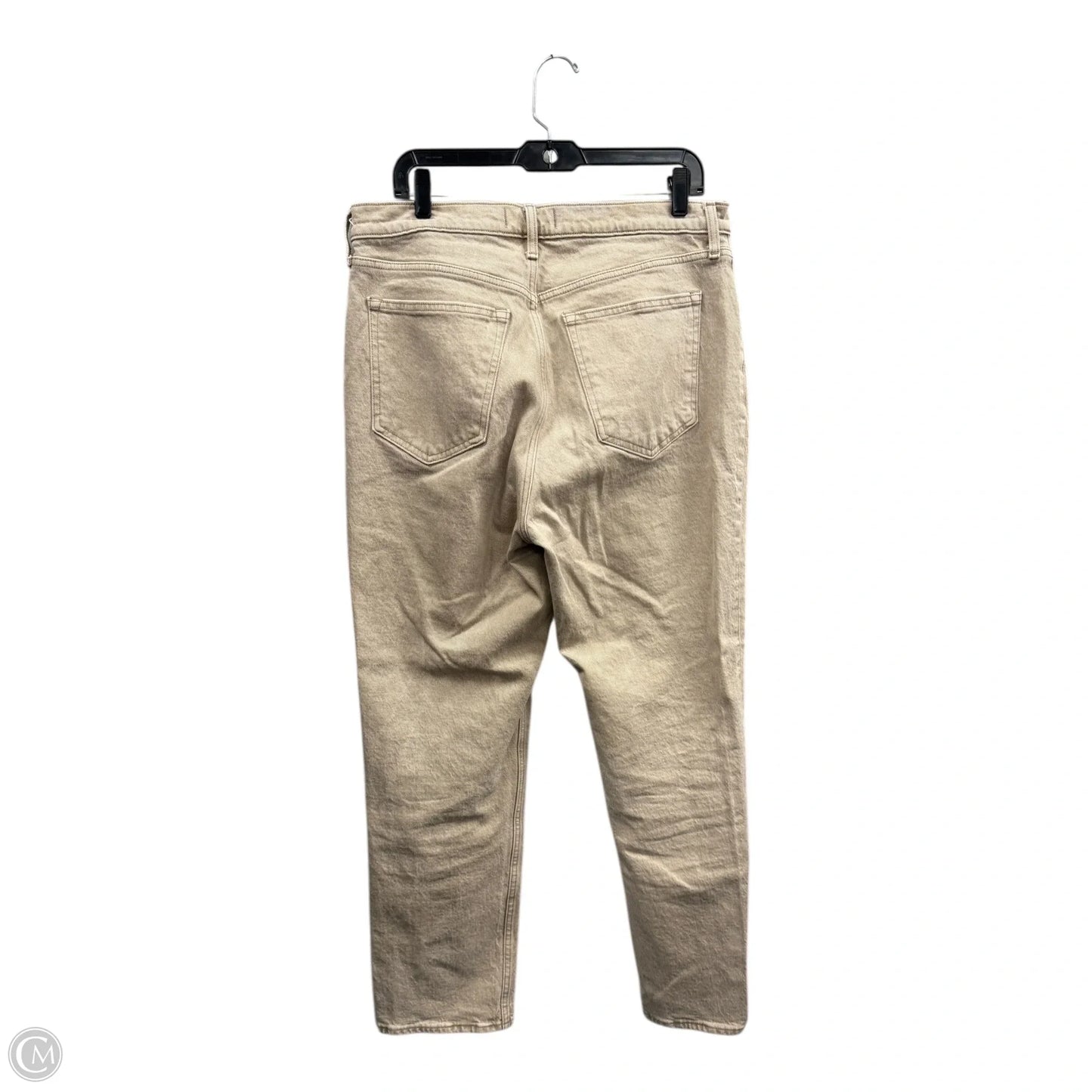 Jeans Straight By Abercrombie And Fitch In Cream, Size: 14