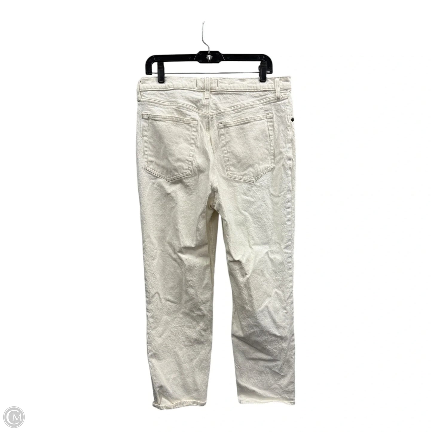 Jeans Straight By Abercrombie And Fitch In Cream, Size: 14