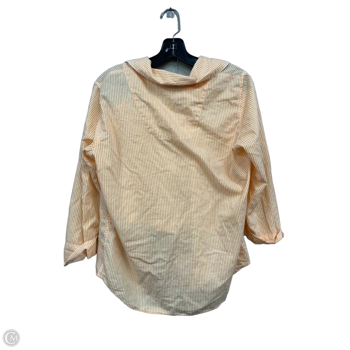 Pajamas 2pc By Lauren By Ralph Lauren In Orange & White, Size: M
