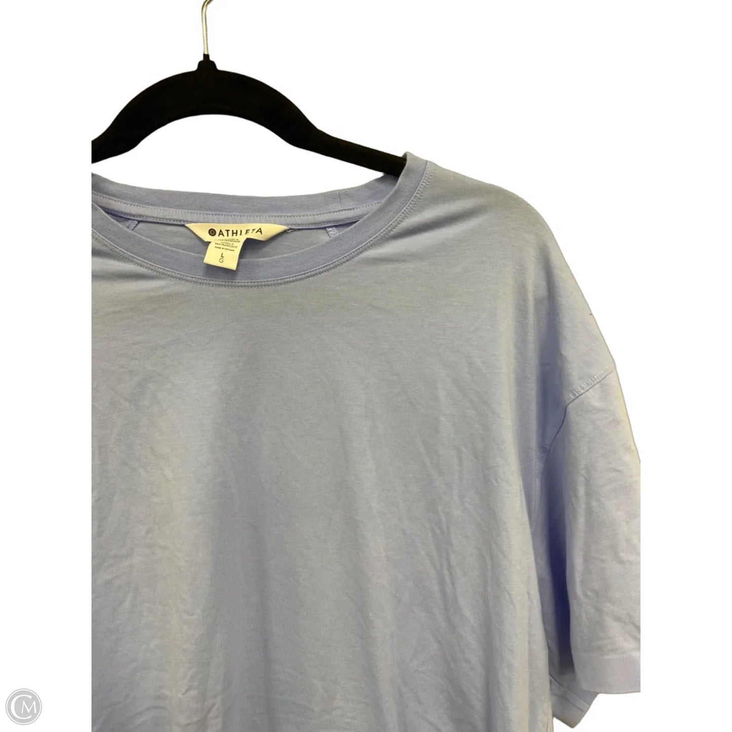 Athletic Top Short Sleeve By Athleta In Blue, Size: L