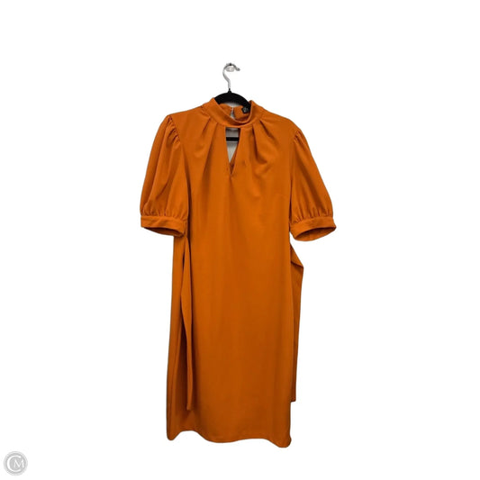 Dress Casual Midi By New York And Co In Orange, Size: Xl