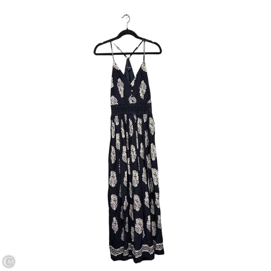 Dress Casual Maxi By Fashion Nova In Blue & Brown, Size: L