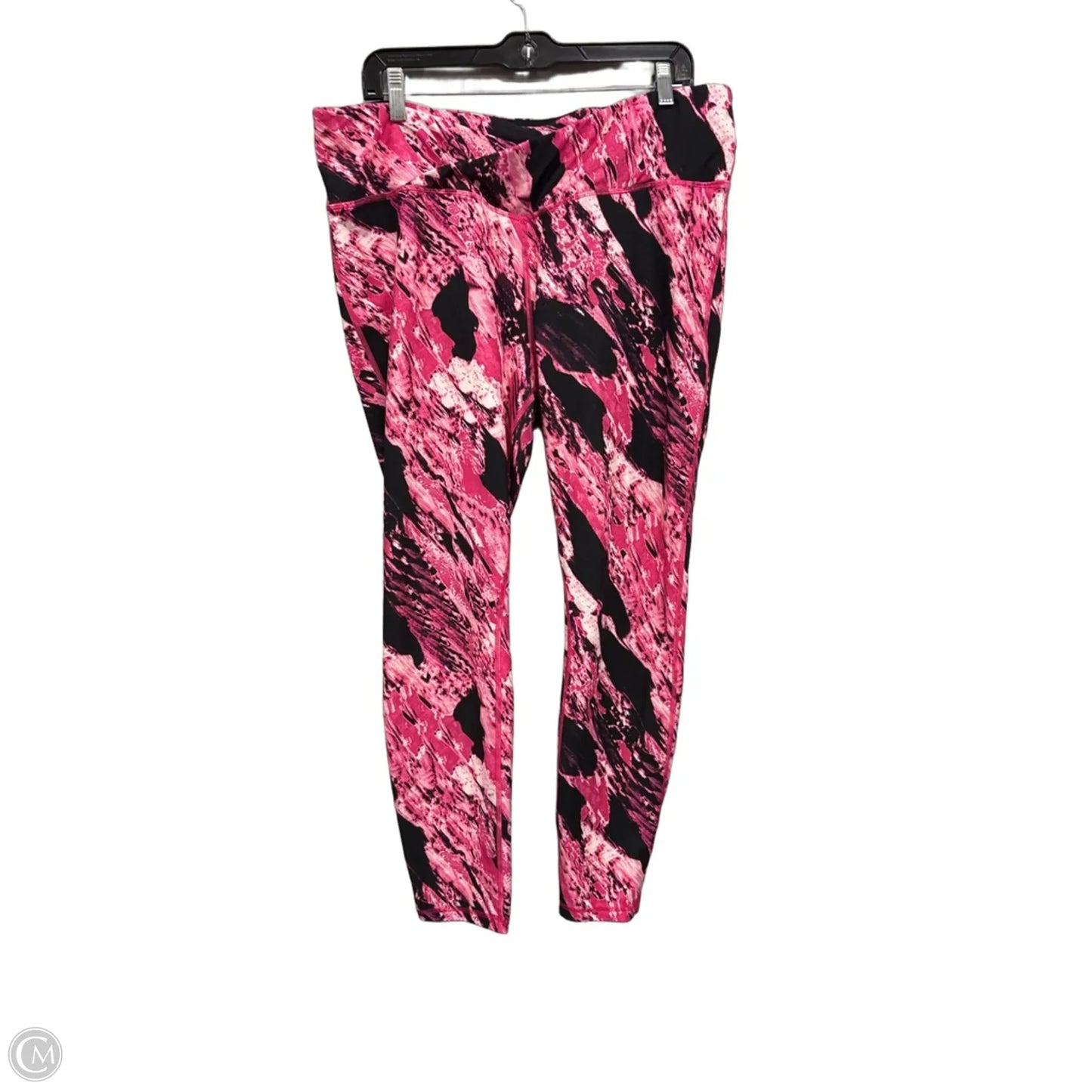 Athletic Pants By Athletic Works In Black & Pink, Size: 3x