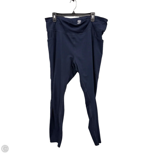 Athletic Leggings By Athletic Works In Blue, Size: 3x