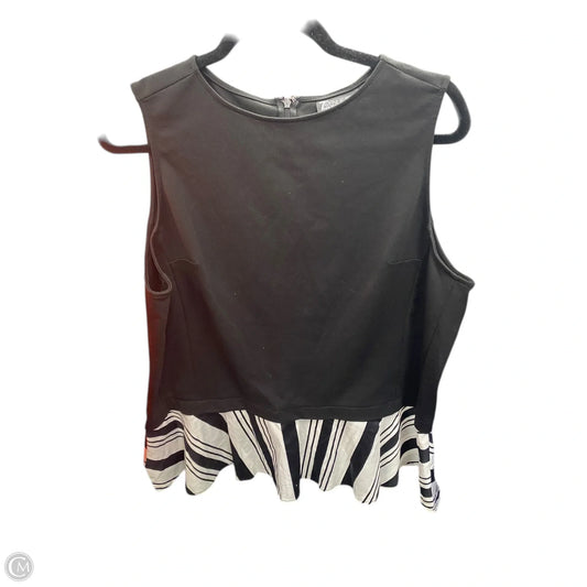 Top Sleeveless By New York And Co In Black & White, Size: Xl