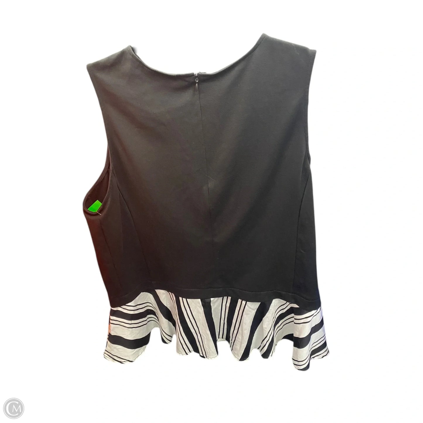Top Sleeveless By New York And Co In Black & White, Size: Xl