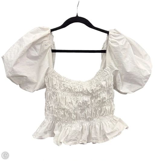 Top Short Sleeve By Astr The Label In White, Size: M