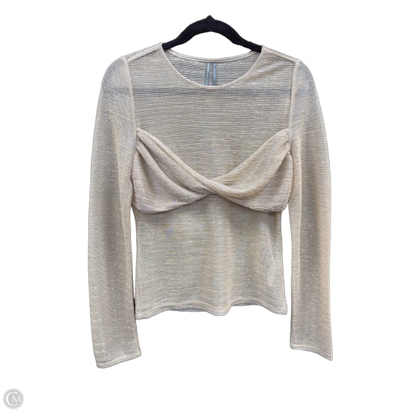 Top Long Sleeve By Anthropologie In Gold, Size: S