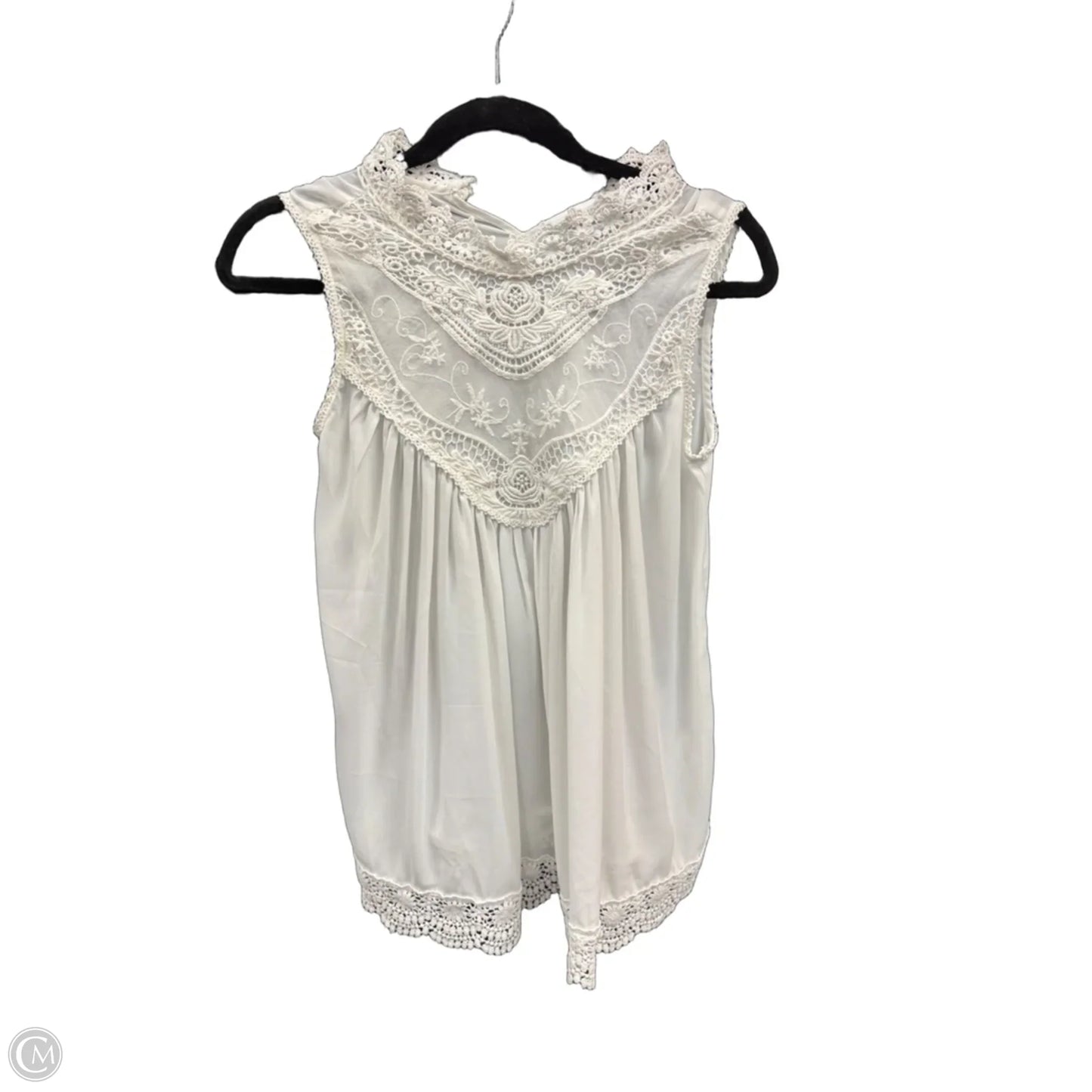 Top Sleeveless By Clothes Mentor In White, Size: S