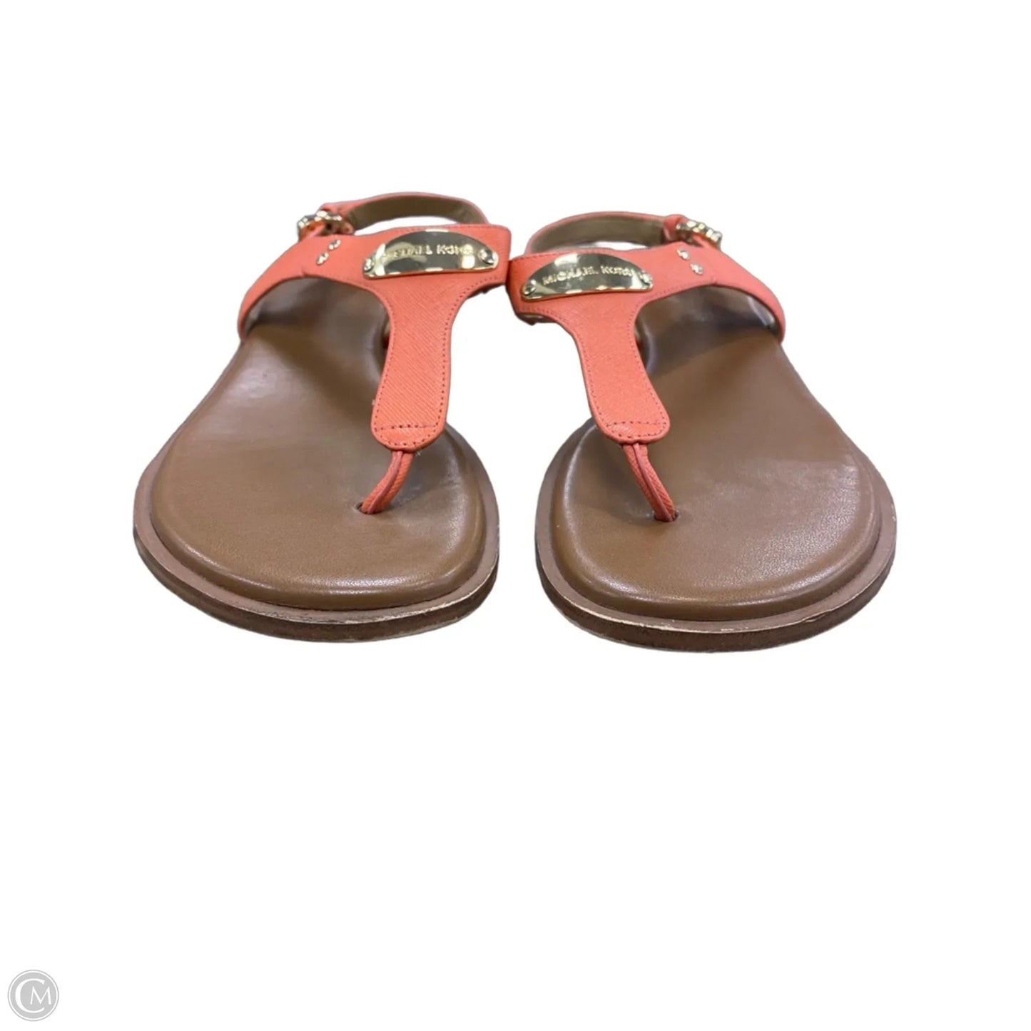 Sandals Flip Flops By Michael By Michael Kors In Orange, Size: 6.5