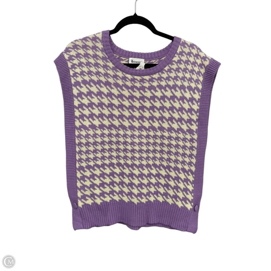 Sweater Short Sleeve By &merci In Purple & White, Size: L