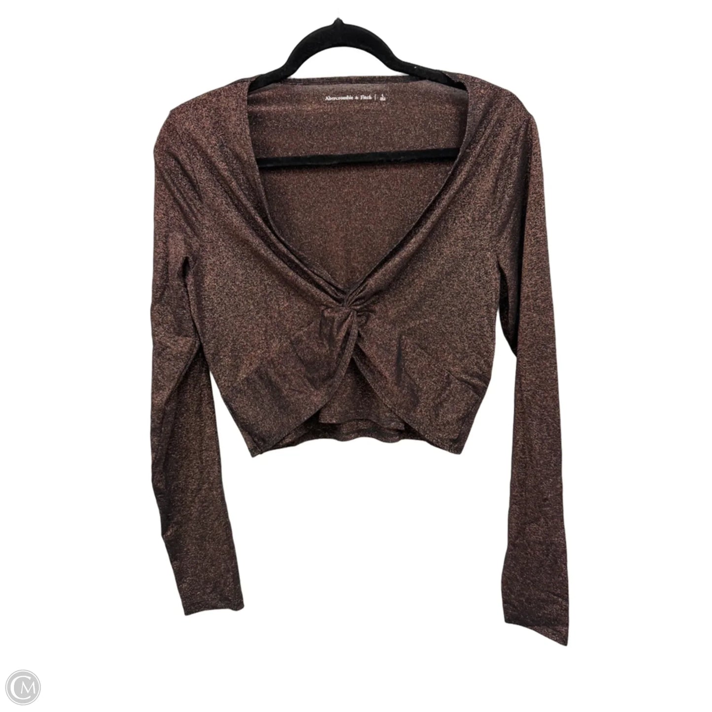 Top Long Sleeve By Abercrombie And Fitch In Brown, Size: L