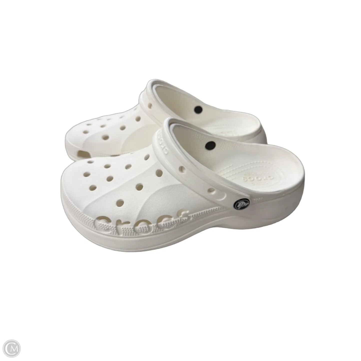 Shoes Heels Platform By Crocs In White, Size: 10