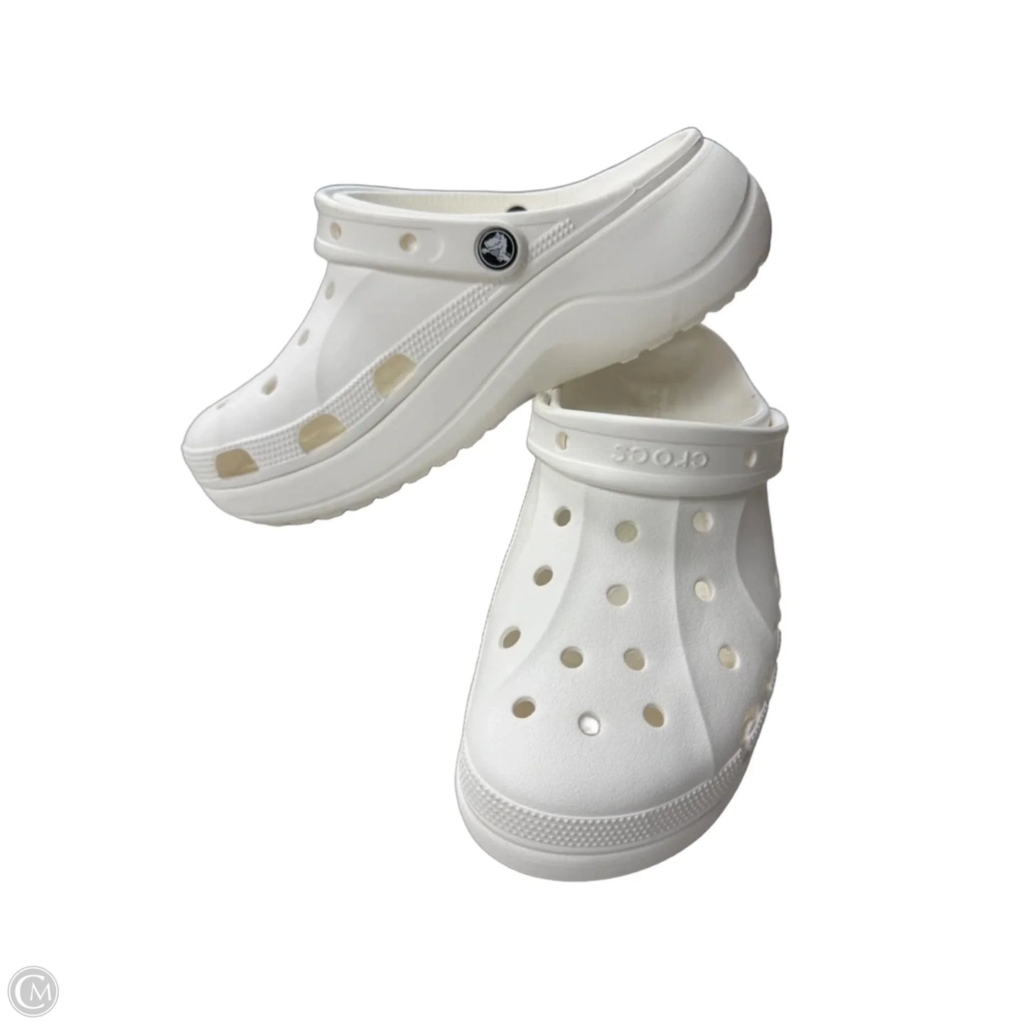Shoes Heels Platform By Crocs In White, Size: 10