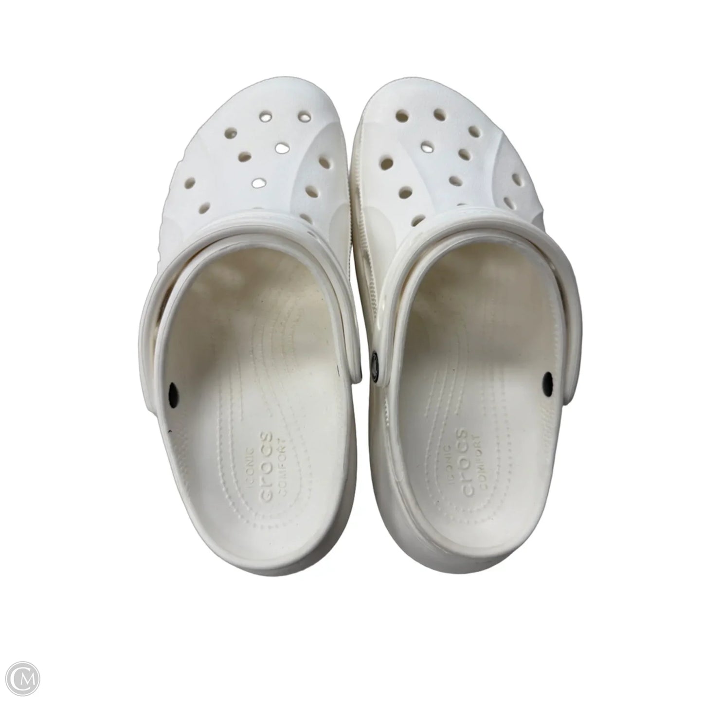 Shoes Heels Platform By Crocs In White, Size: 10