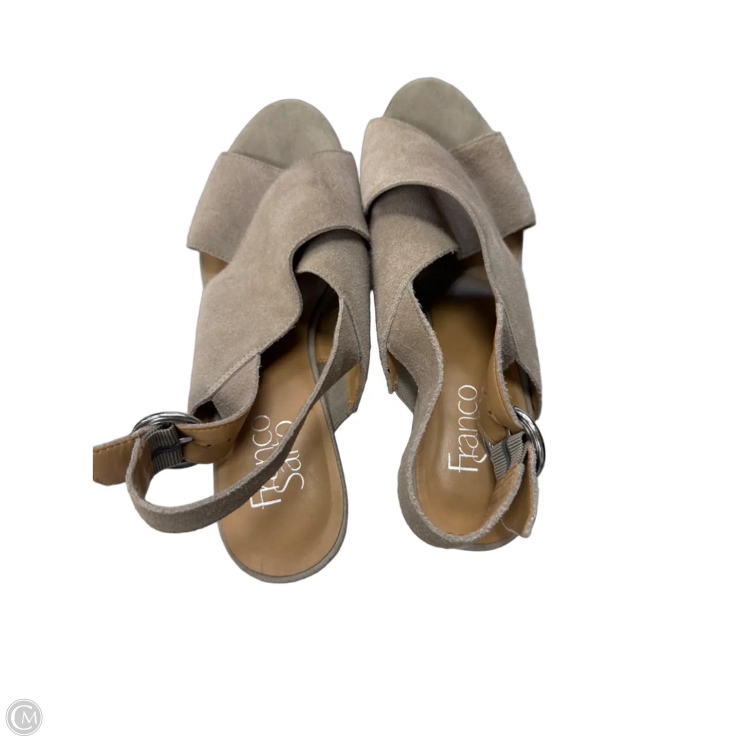 Shoes Heels Wedge By Franco Sarto In Taupe, Size: 8.5