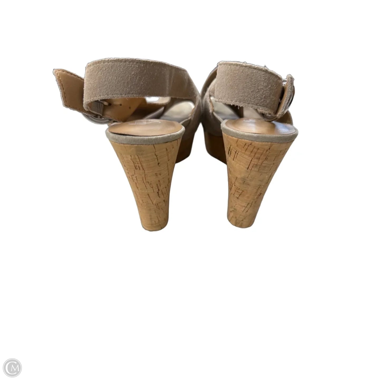 Shoes Heels Wedge By Franco Sarto In Taupe, Size: 8.5