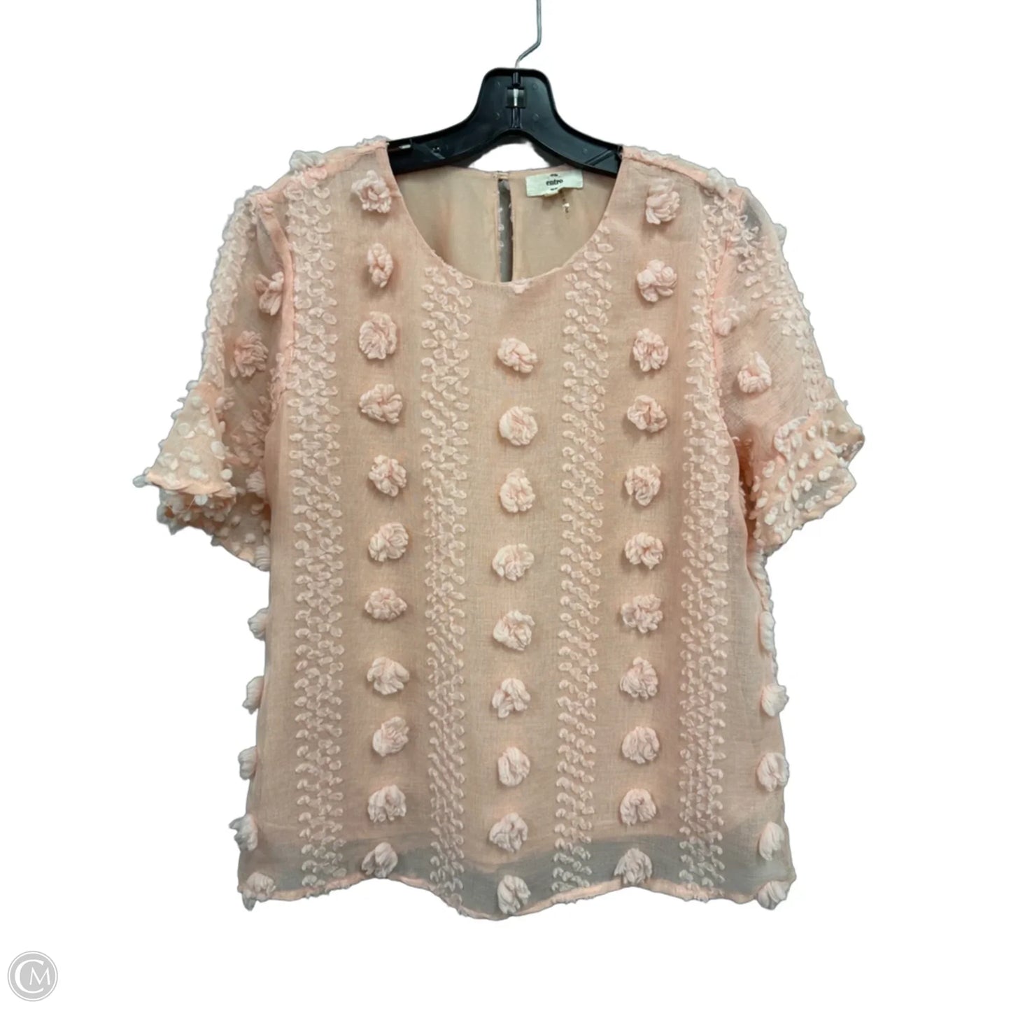 Top Short Sleeve By Entro In Pink, Size: L