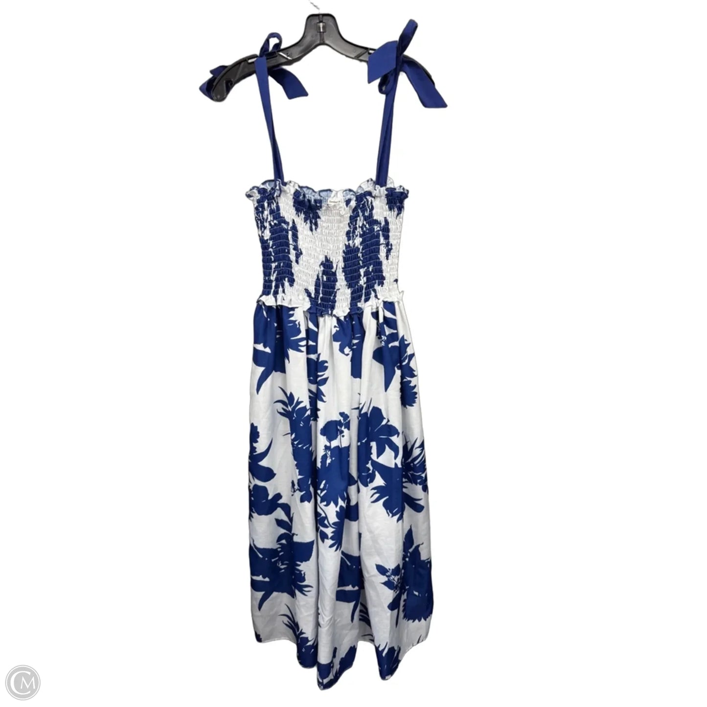 Dress Casual Maxi By Sunday Up In Blue & White, Size: L