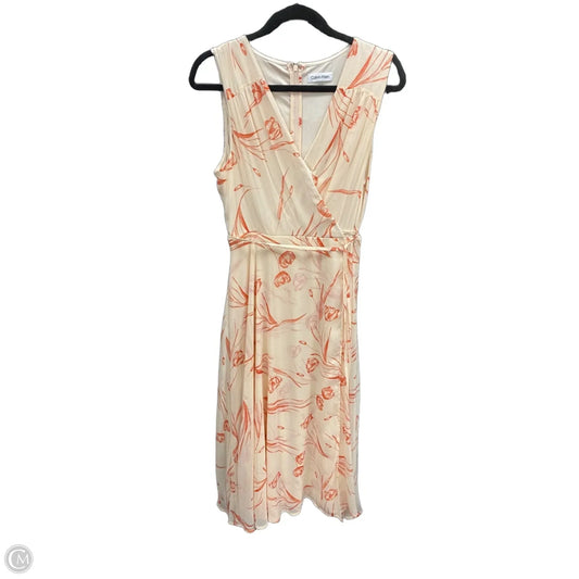 Dress Casual Maxi By Calvin Klein In Orange, Size: 10