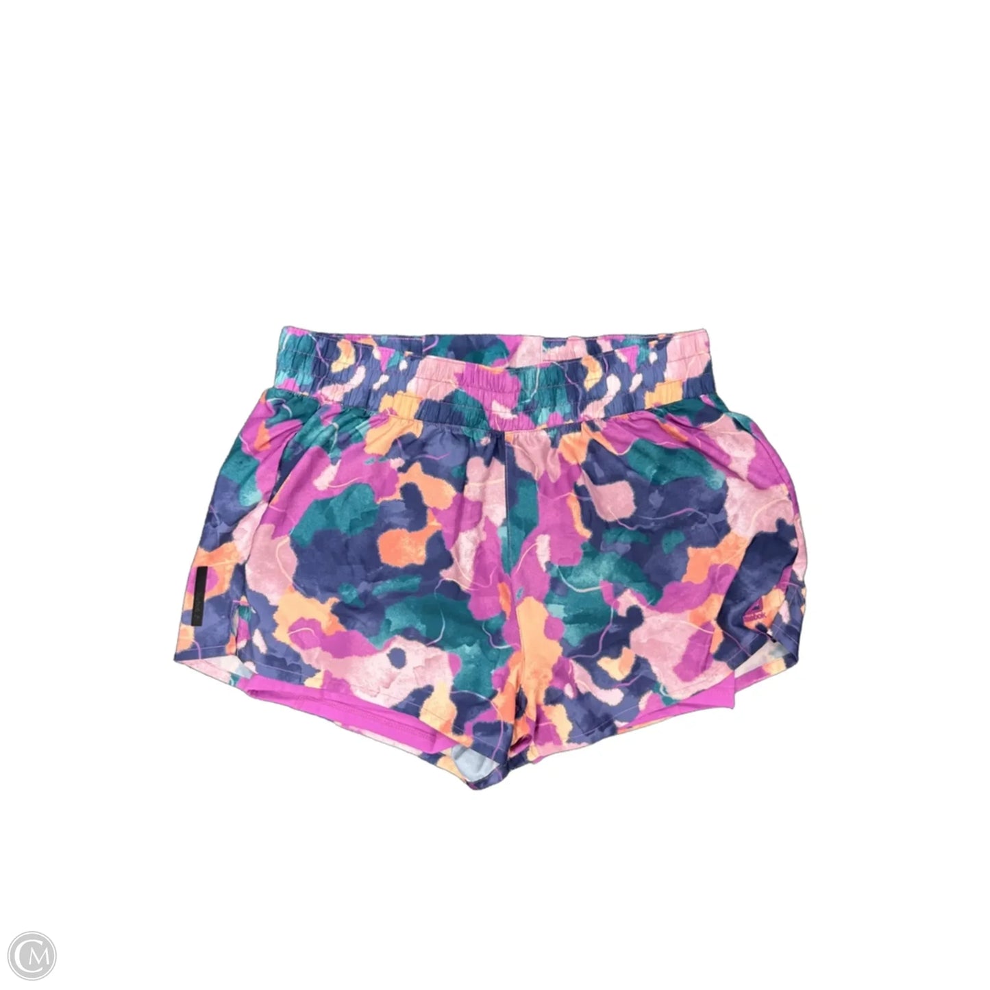 Athletic Shorts By Reebok In Green & Purple, Size: L