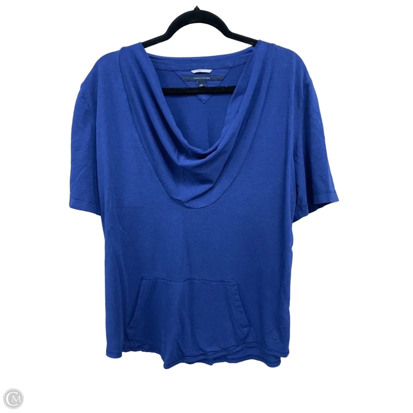 Athletic Top Short Sleeve By Tommy Hilfiger In Blue, Size: L