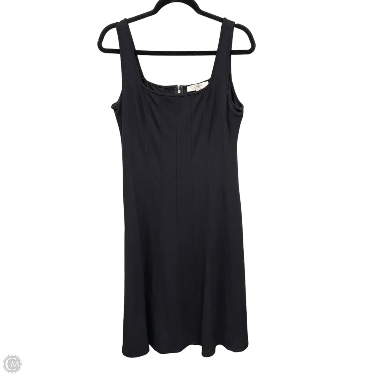 Dress Casual Midi By Loft In Black, Size: 10