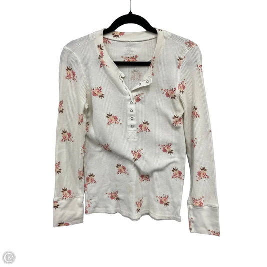 Top Long Sleeve By Aerie In White, Size: M