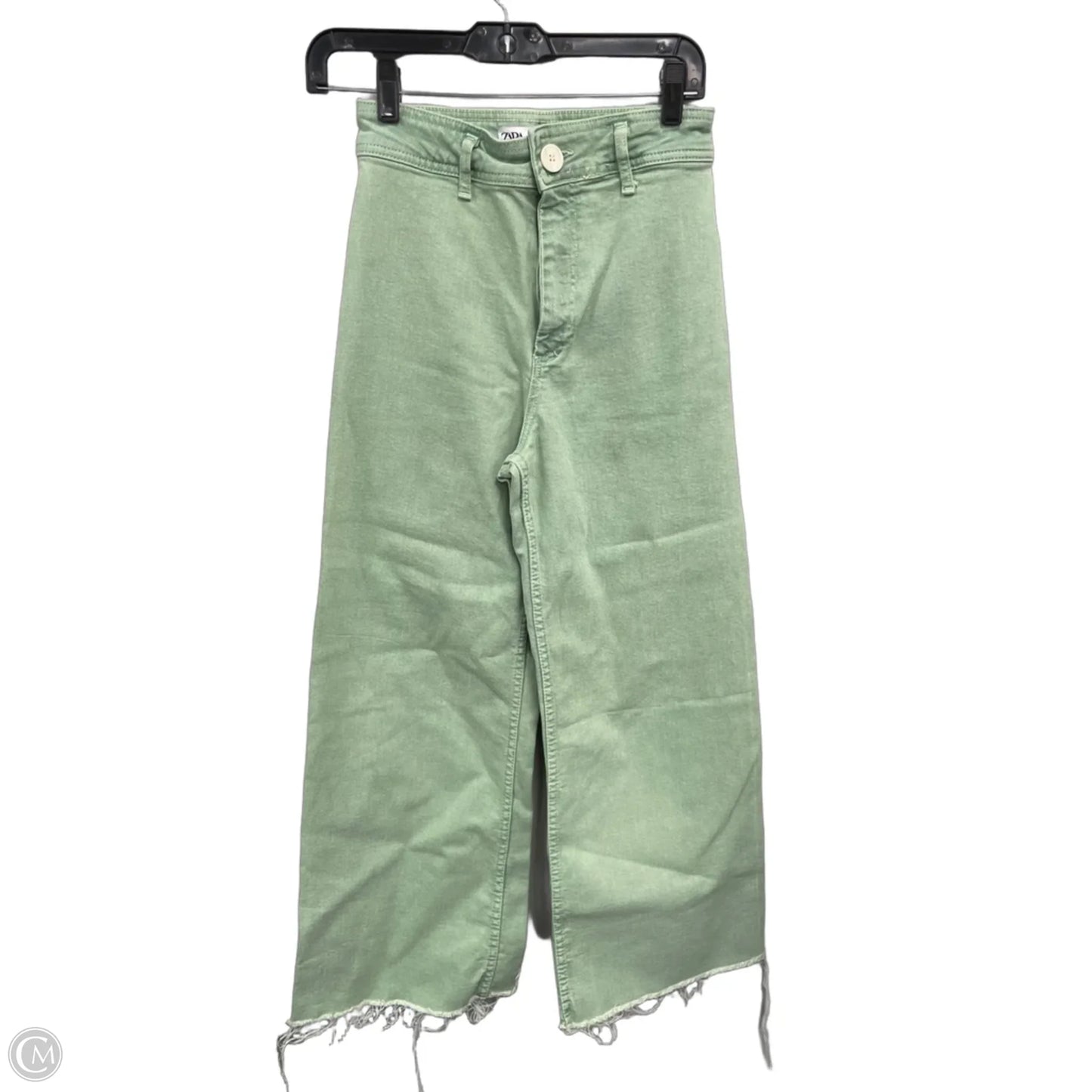 Jeans Flared By Zara In Green, Size: 4