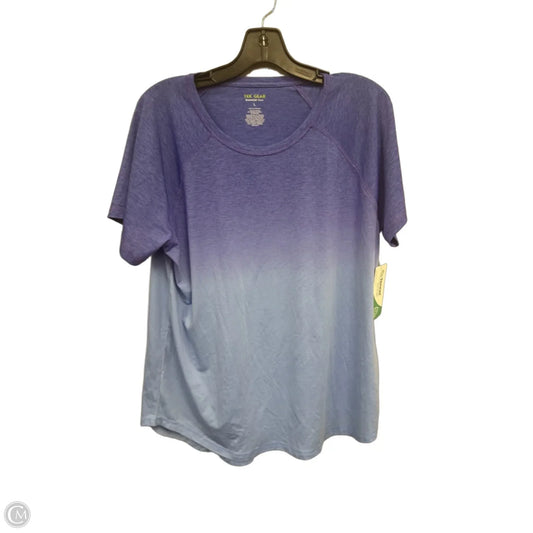 Athletic Top Short Sleeve By Tek Gear In Purple, Size: L