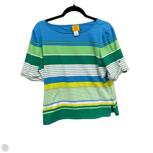 Top Short Sleeve By Ruby Rd In Blue & Green, Size: Xl