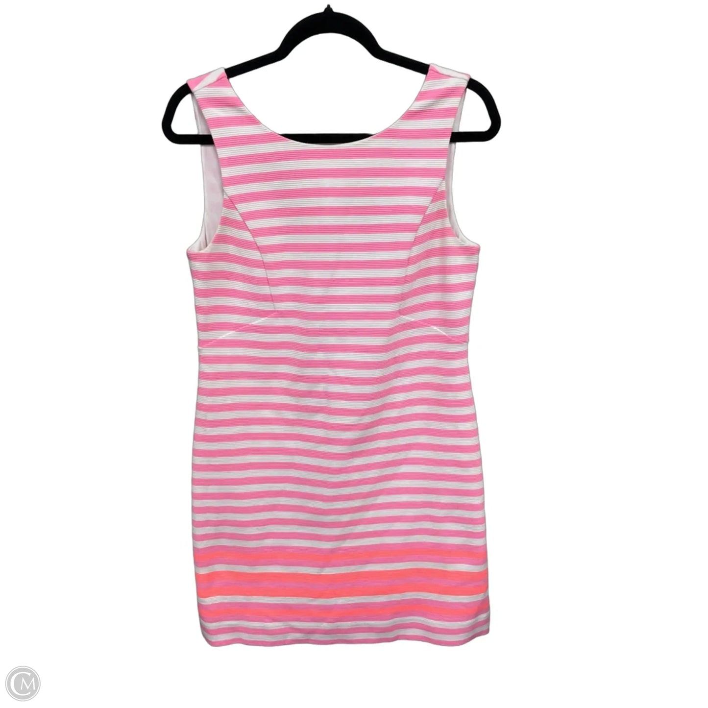 Dress Designer By Lilly Pulitzer In Pink & White, Size: M