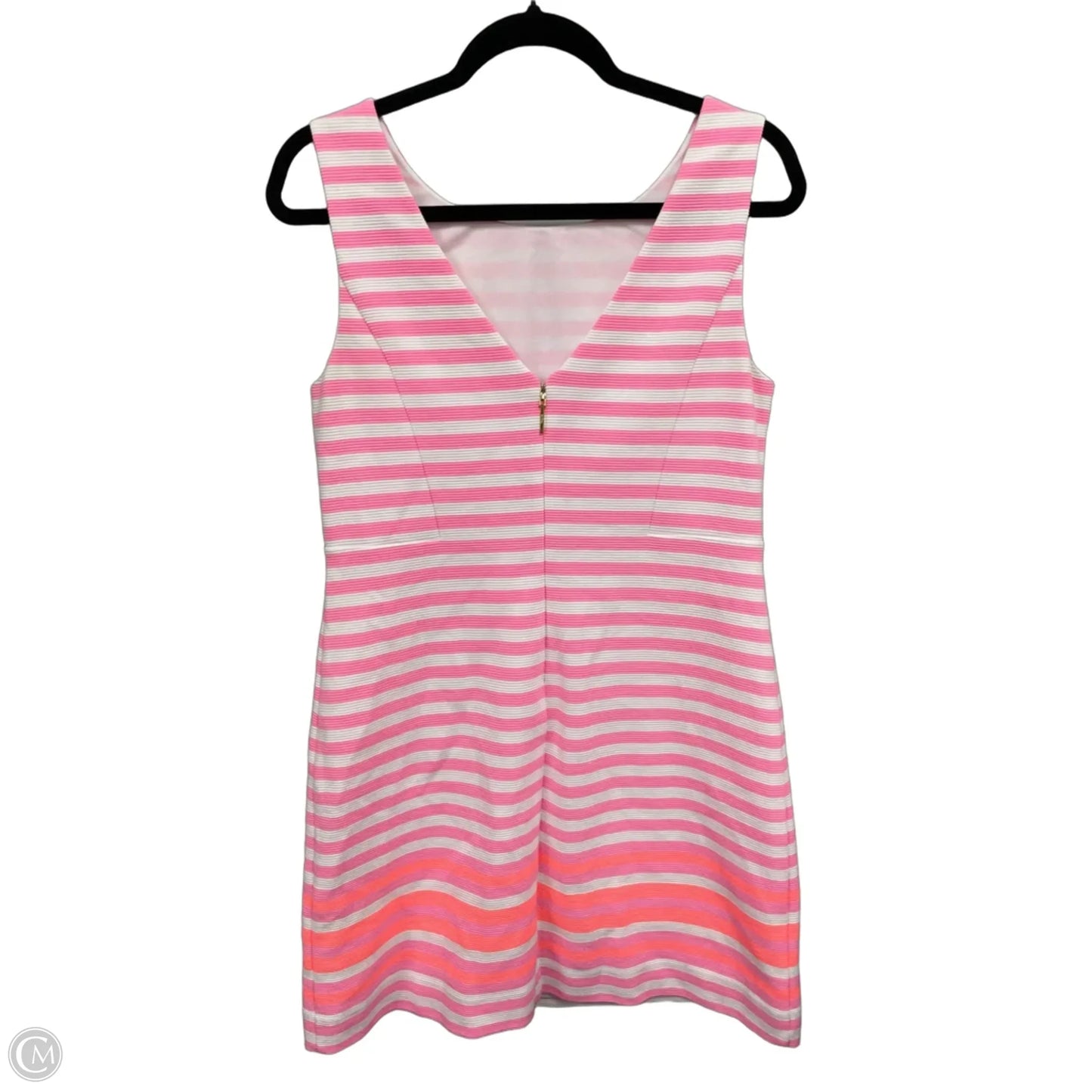 Dress Designer By Lilly Pulitzer In Pink & White, Size: M