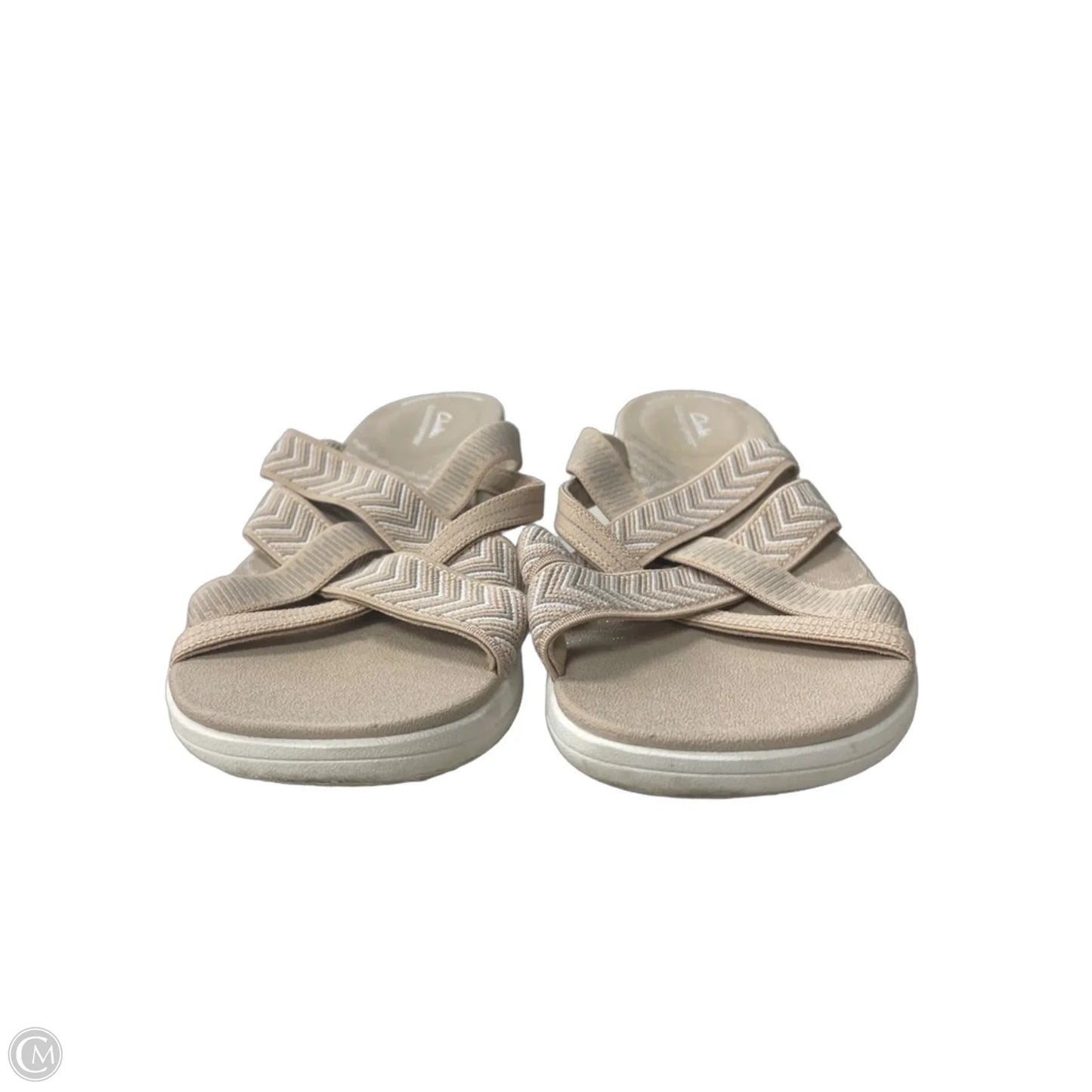 Sandals Heels Platform By Clarks In Taupe, Size: 9