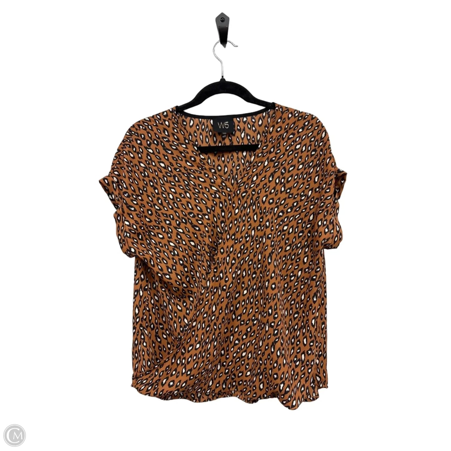 Top Short Sleeve By W5 In Animal Print, Size: L