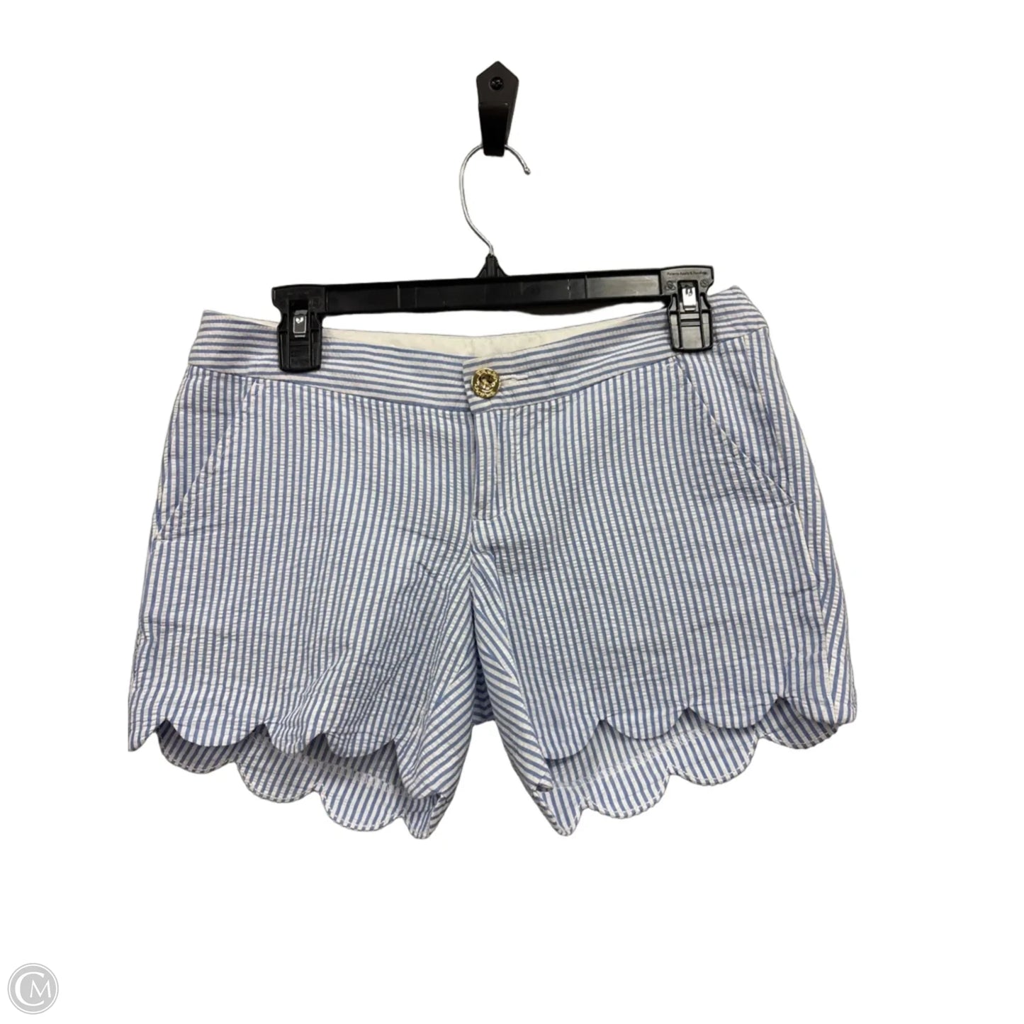 Shorts Designer By Lilly Pulitzer In Blue & White, Size: 0