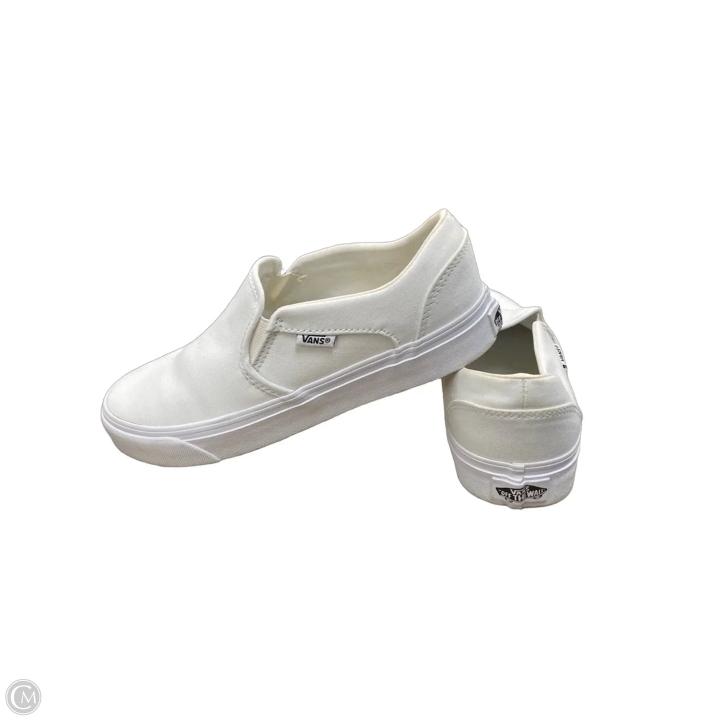Shoes Flats By Vans In White, Size: 8.5