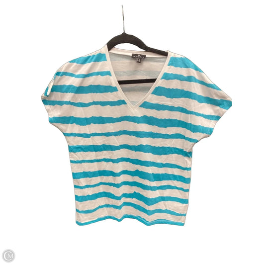 Top Short Sleeve By Clothes Mentor In Blue & White, Size: Xs