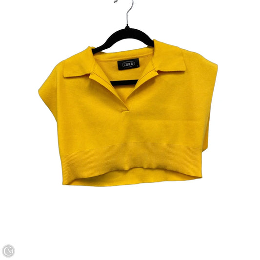 Top Short Sleeve By Cider In Yellow, Size: S