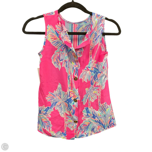 Top Sleeveless Designer By Lilly Pulitzer In Pink & Purple, Size: Xxs