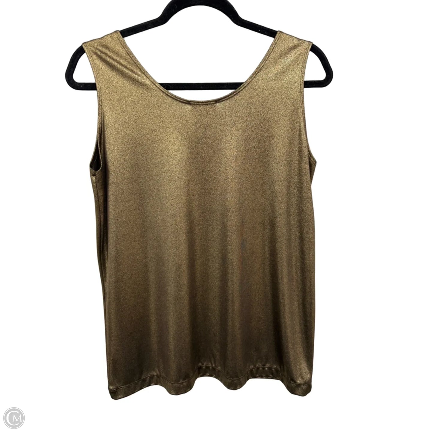 Top Sleeveless By Chicos In Gold, Size: L