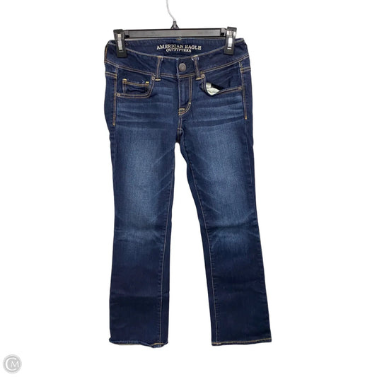 Jeans Flared By American Eagle In Blue Denim, Size: 4
