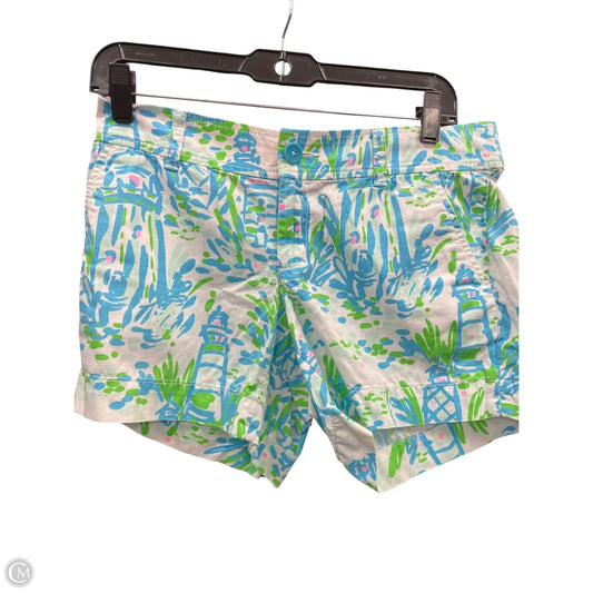 Shorts Designer By Lilly Pulitzer In Blue & Green, Size: 4